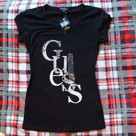 GUESS Black Women's Top - Picture 1 of 4